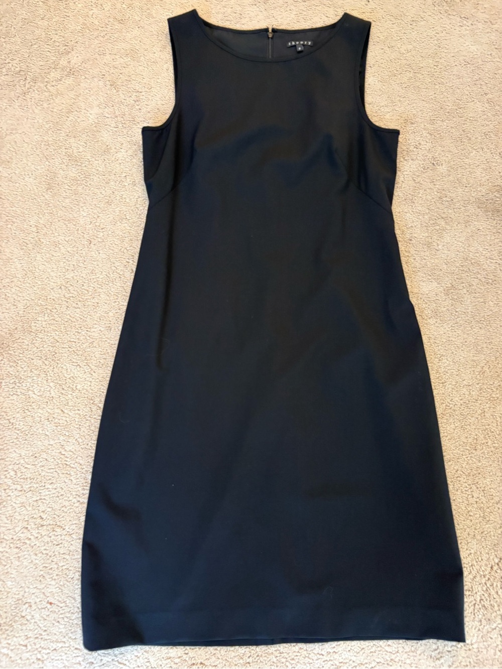Theory Black Good Wool Sleeveless Fitted Sheath Work Dress Size 8 - Picture 4 of 10